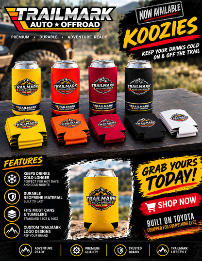 Trailmark Auto & Offroad koozie 1